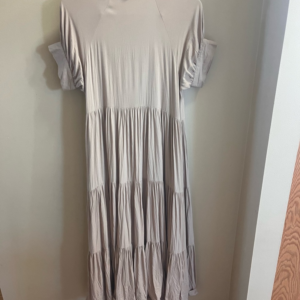 Tiered Maxi Dress in Light Taupe - Picture 5 of 6